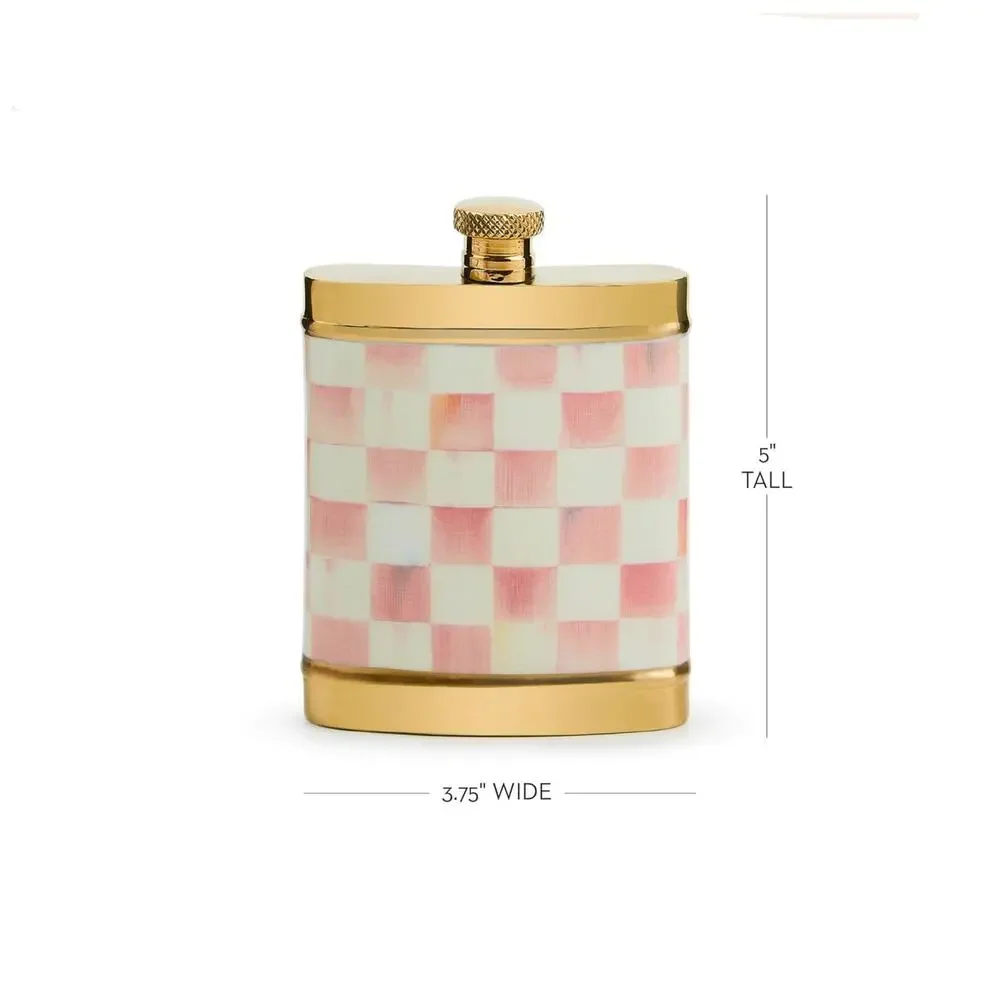MACKENZIE-CHILDS Rosy Check 3260 Flask